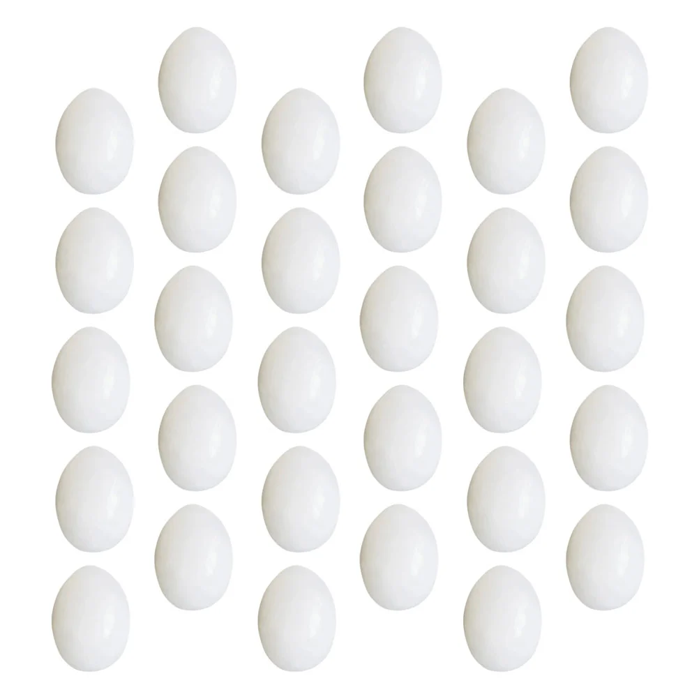

30 Pcs Simulated Pigeon Eggs Laying Props Fake Bird Hatching Supplies DIY Decorative Plastic