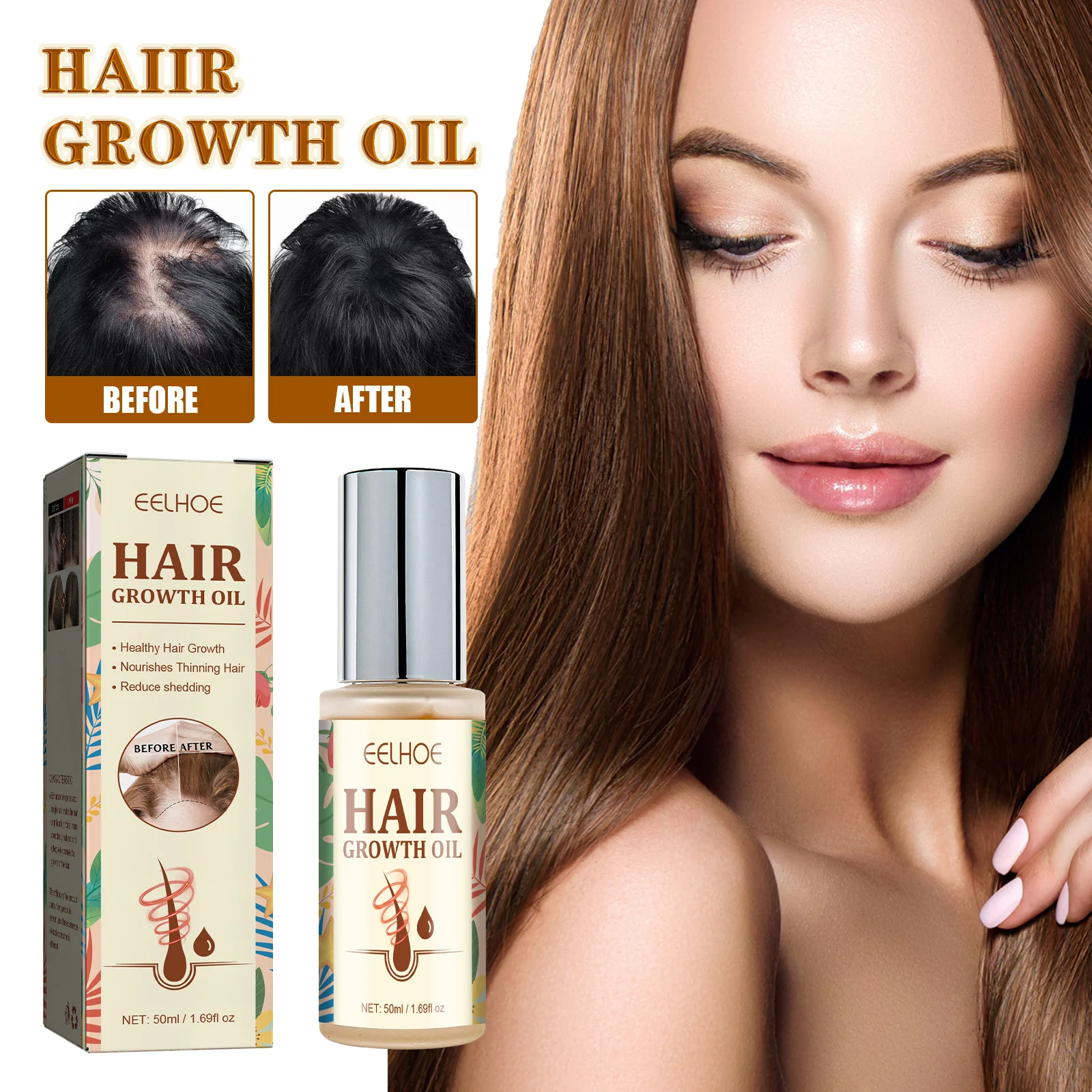 Hair Loss Treatment For Dry Damaged And Growing For Women, Growth Serum For Thicker And Healthier All Natural Vitamin Rich Treat