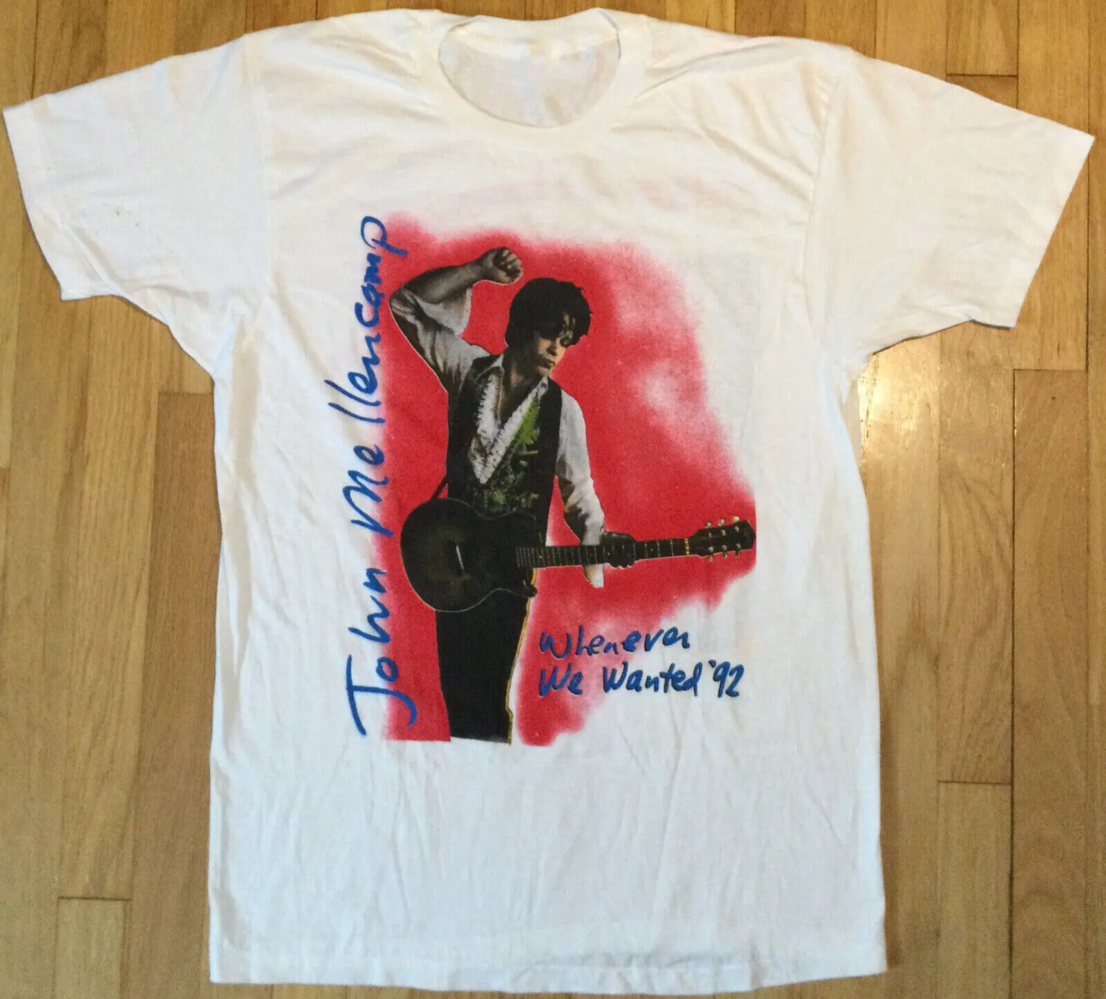 1992 John Mellencamp, когда мы хотели, белая Подарочная рубашка всех размеров QQ1041