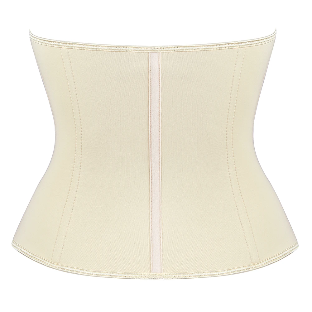 Телесный/черный женский тренировочный пояс на молнии от XS до 6XL Корректирующее