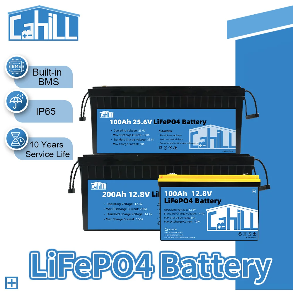 Hot Sale 100AH 200AH Lifepo4 Battery Pack 12V 24V LFP Battery Built-in BMS Deep Cycle Marine Cell For Electric Power Systems