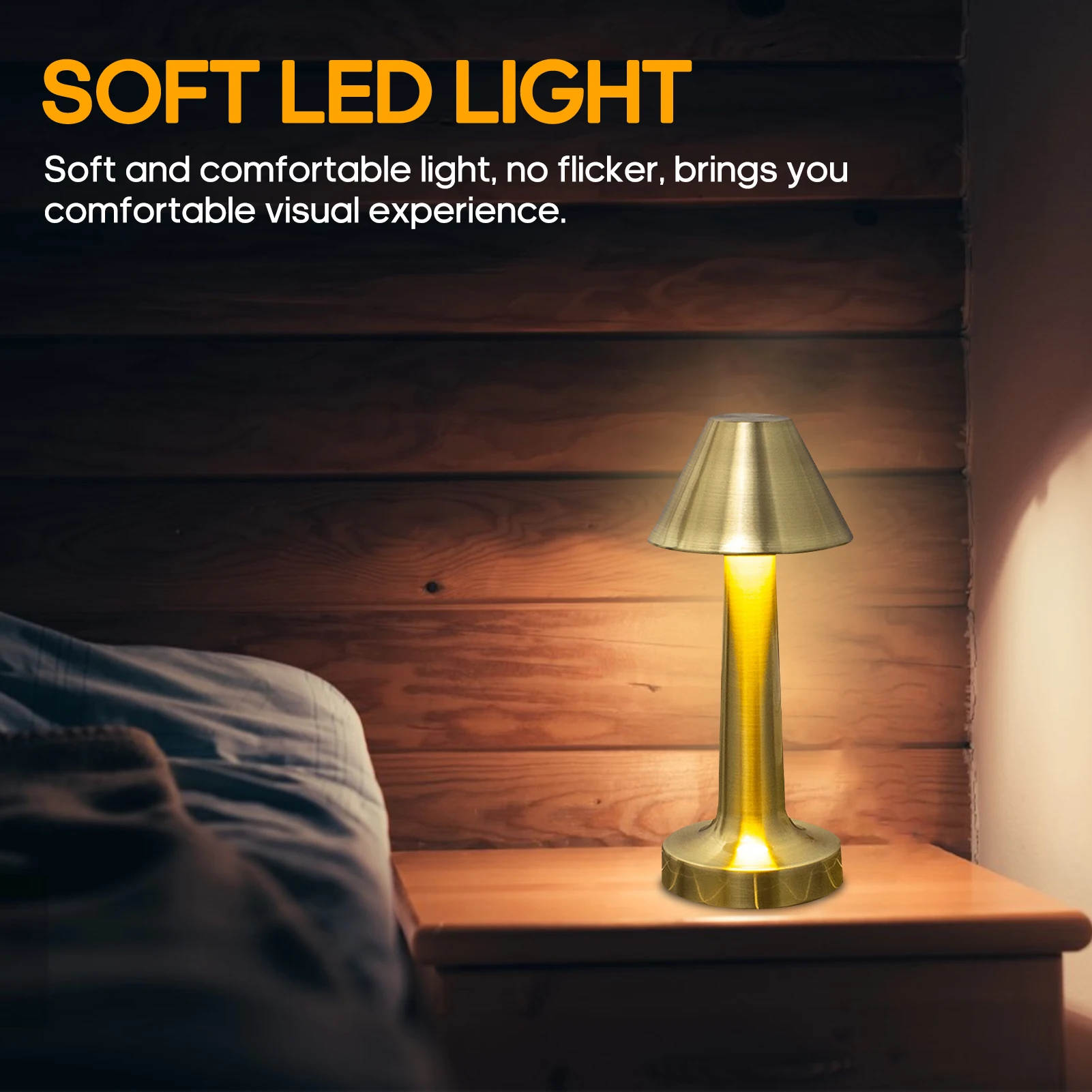 

Desk Lamp LEDs Decorative Touch Rechargeable Table Lamp USB Desk Lamp Desktop Decoration Bedroom Night Light for Living Bedroom