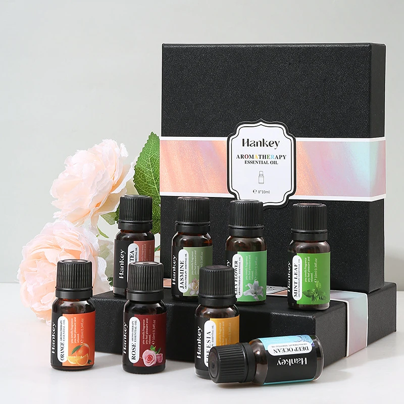 8 упаковок эфирных масел для ароматерапии, увлажнитель воздуха с автомобильными духами, эфирное масло для ванной, спальни, дезодорант, освежитель воздуха, аромат