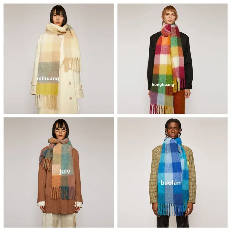 

Women Ac Sacrf Imitation Cashmere Winter Scarf Designer Studios Scarves Women Type Colour Chequered Tassel Imitated