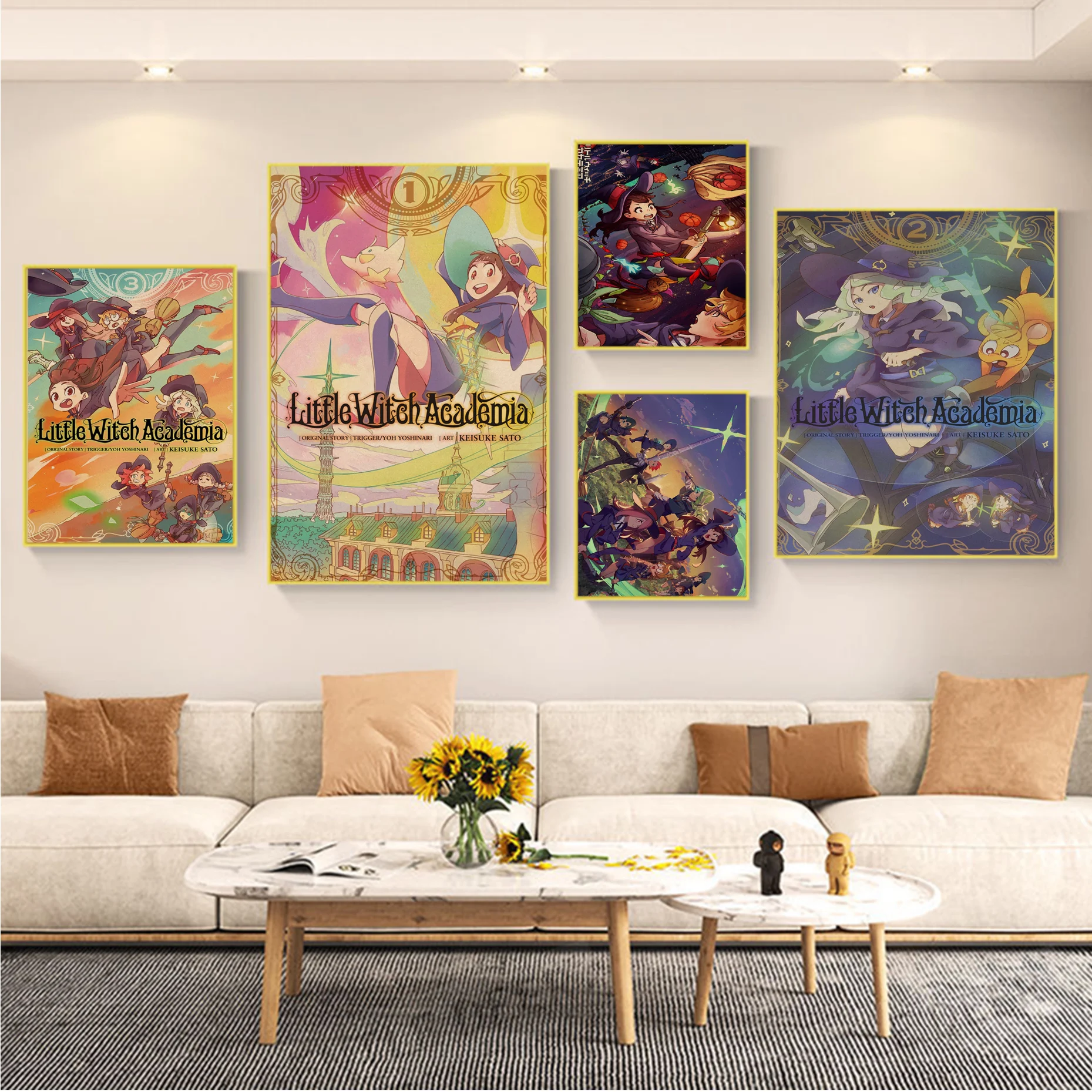 

Classic Anime Little Witch Academy Good Quality Prints And Posters Kraft Paper Sticker DIY Room Bar Cafe Room Wall Decor