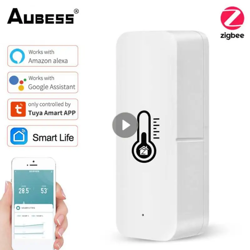 

Tuya WIFI Zigbee Temperature And Humidity Sensor Indoor Hygrometer Controller Smart Home APP Monitoring For Alexa Google Home