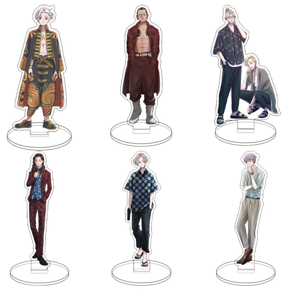 

Anime Tokyo Revengers Figure Acrylic Stand Manjiro Ken Takemichi Hinata Atsushi Cosplay Model Plate Desk Decor Standing Fans New