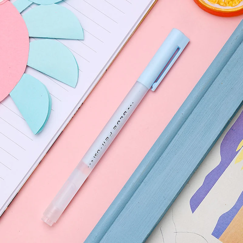 

Однотонный клей-карандаш в форме ручки, 1 шт., яркий цвет, быстросохнущий, с высокой вязкостью, креативные студенческие канцелярские принадлежности, контактный клей в горошек