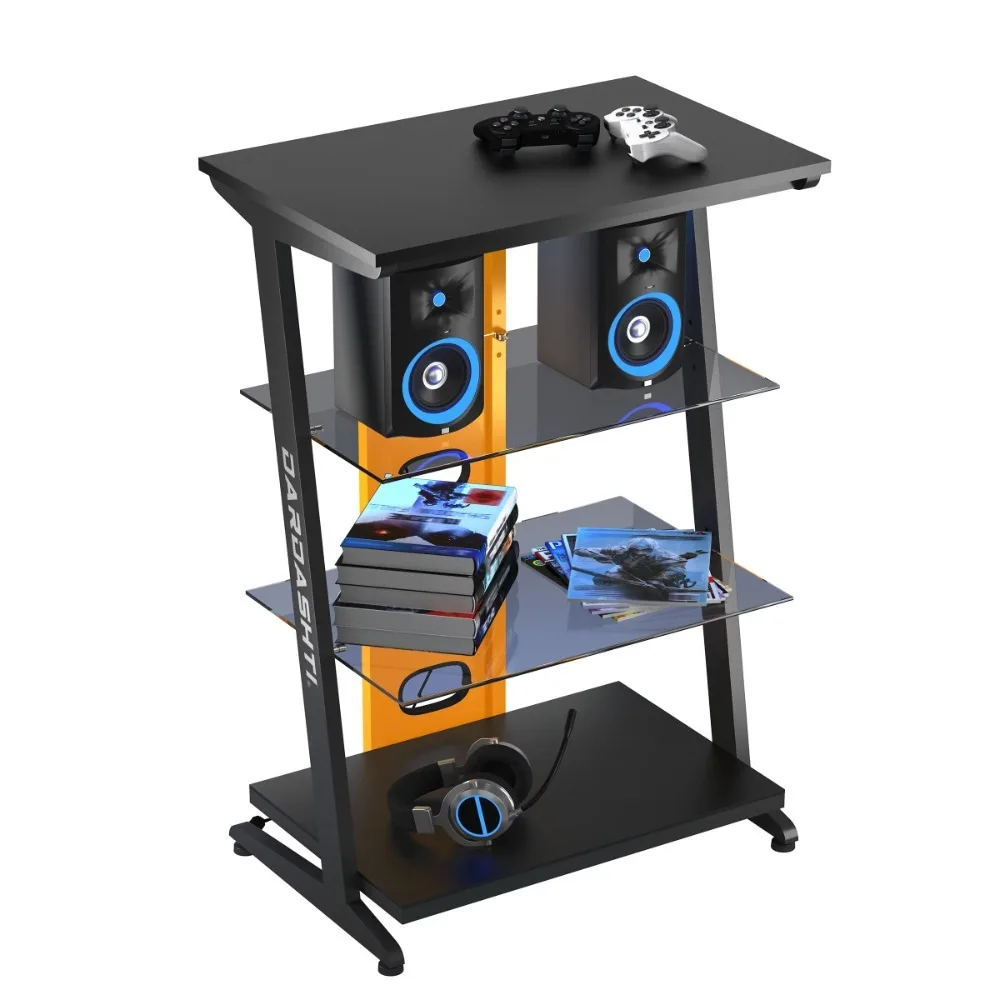 

4-Tier Shelving Unit S1-21, Racing Yellow