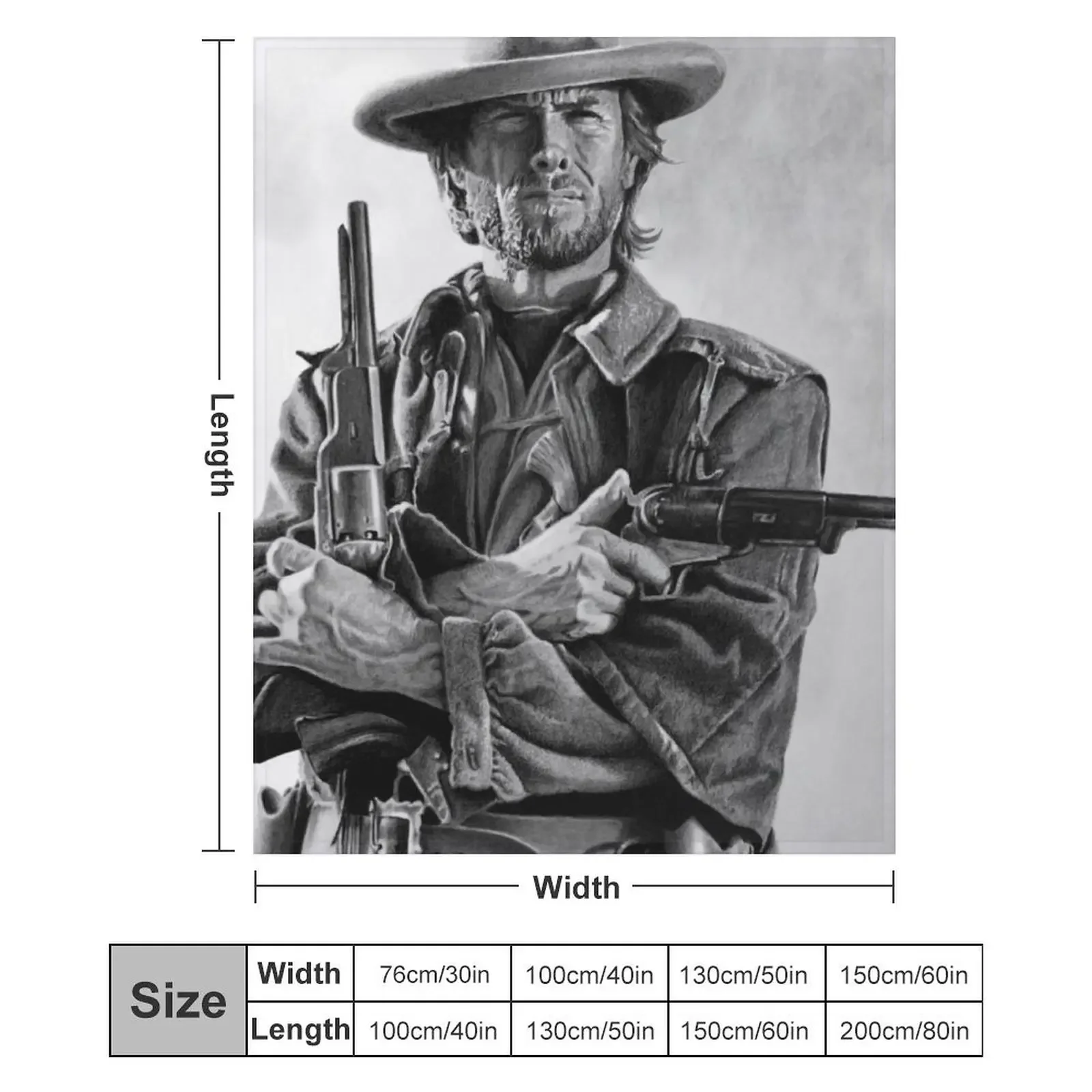 Plush одеяло Клинт Иствуд Хосе Уэльс