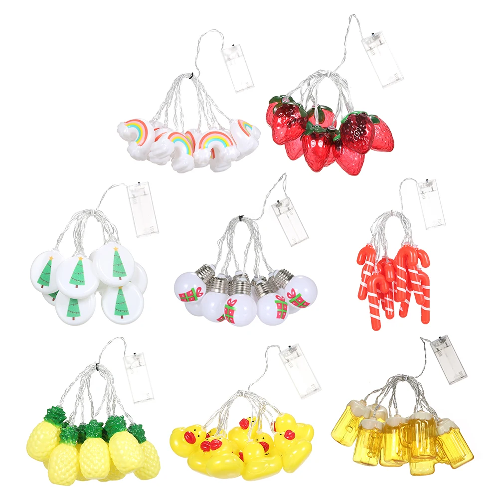 

10 светодиодных праздничных декоративных гирлянд на батарейках, рождественские фонарики, безопасные декоративные водонепроницаемые гирлянды для домашвечерние