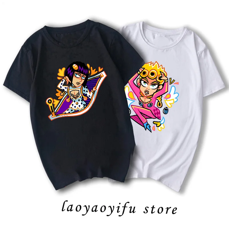 Футболка в стиле аниме невероятные приключения Джоджо японская с принтом манги