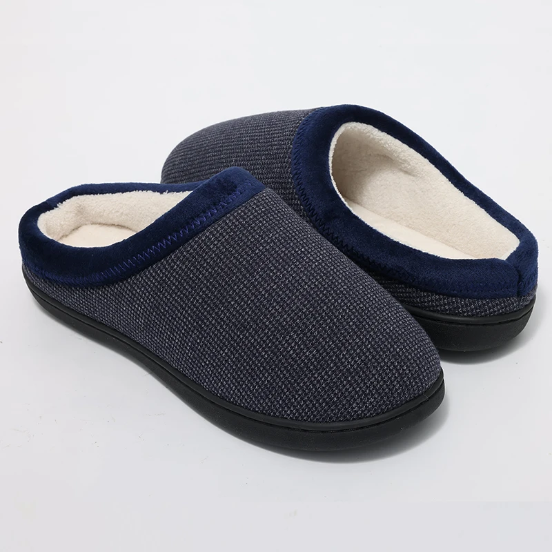 Зимние приятные для кожи хлопковые тапочки Smile Pop мужчин домашние теплые удобные