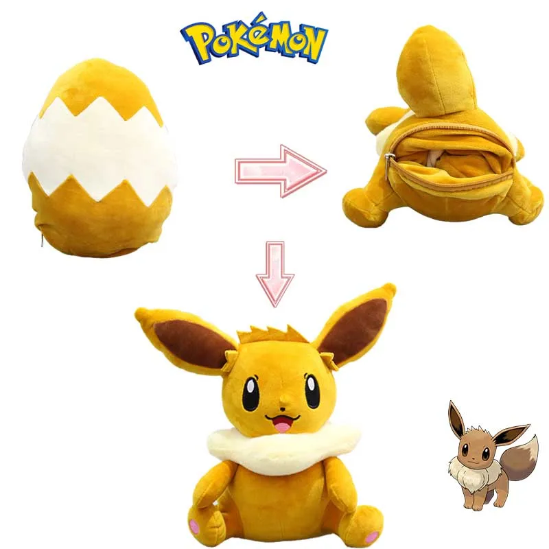 

30CM Eevee Changeable Plush Doll Pokemon Kawaii Anime Periphery Cute Pocket Monster Stuffed Toy Soft Cusion Kids Children Gift