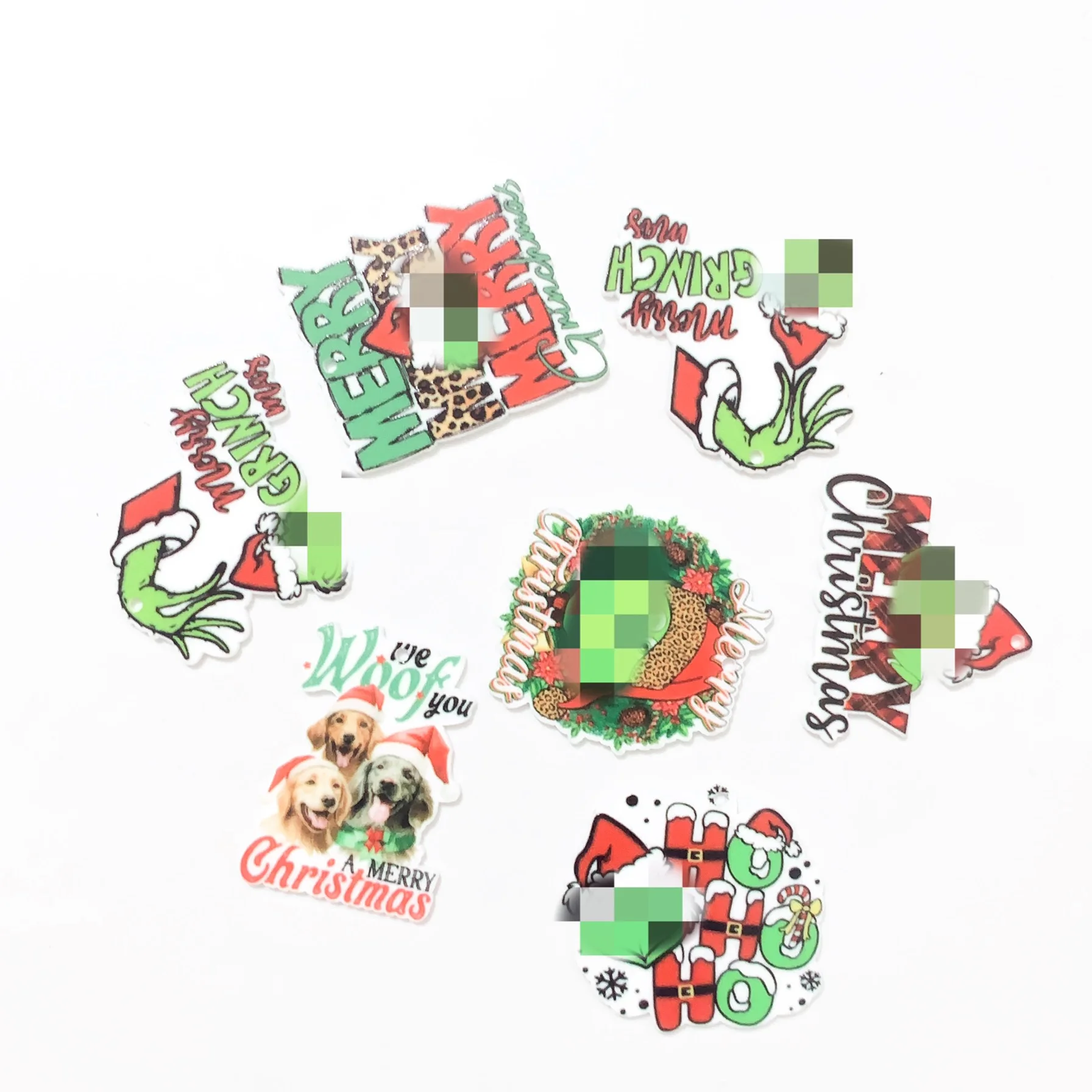 10 шт. зеленая лягушка ручная красная шляпа собака акриловые подвески эпоксидный