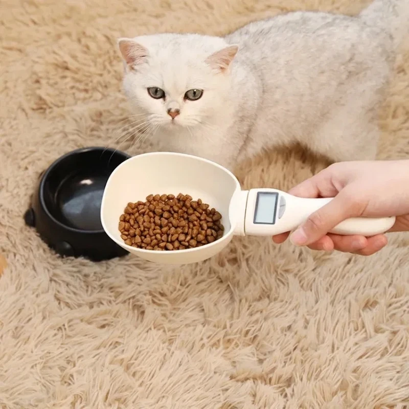 

Pet Food Scale Spoon Dog Cat Feeding Food Measuring Spoon LED Electronic Precision Weighing ToolDigital Display Kitchen Scale