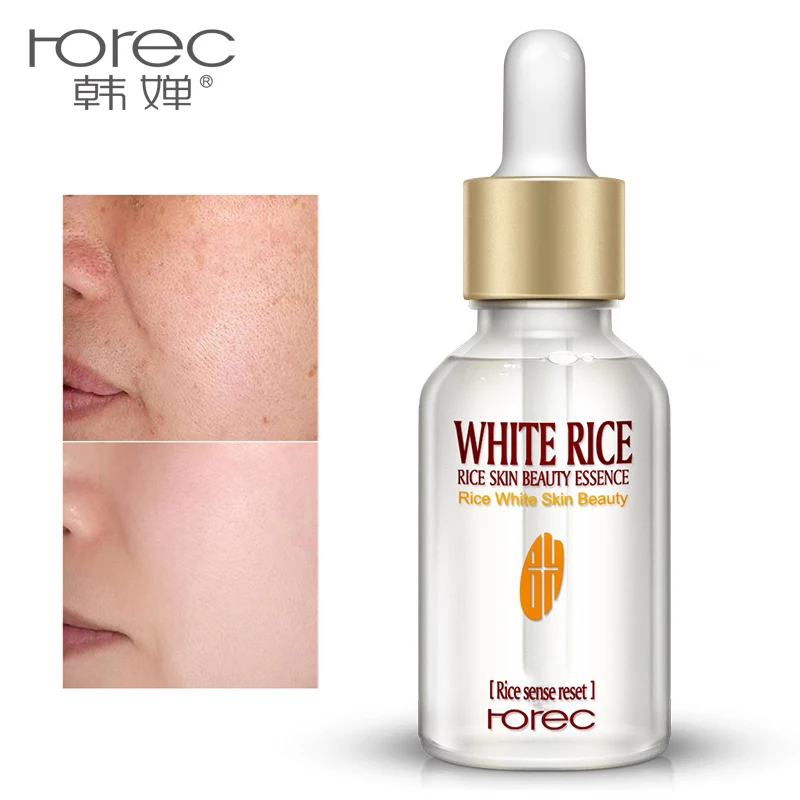 

15ml White Rice Face Whitening Serum Hyaluronic Acid Anti-wrinkle Essence Shrink Pores Moisturizing Oil Control Skin Care