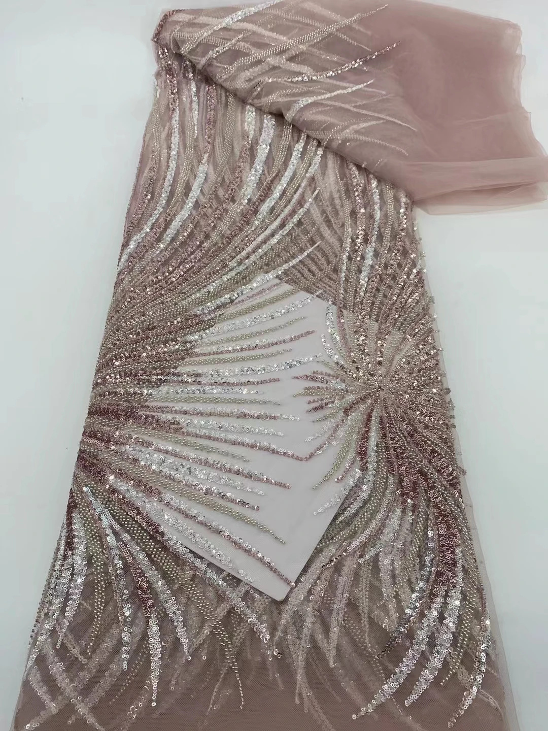 Новинка 2024 фатиновая кружевная ткань для свадебного платья