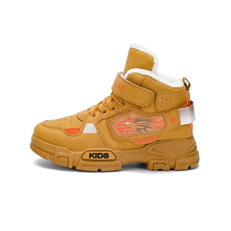 

New Winter Warm Kids Snow Boots Sneakers Outdoor Boots Plush Non-slip Casual Cotton Shoes Children Climbing Walking Hiking Shoes