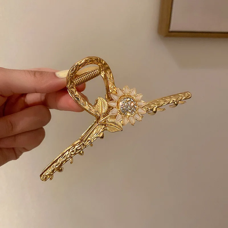 Подсолнухи заколки для волос женщин винтажные украшения очаровательные большие