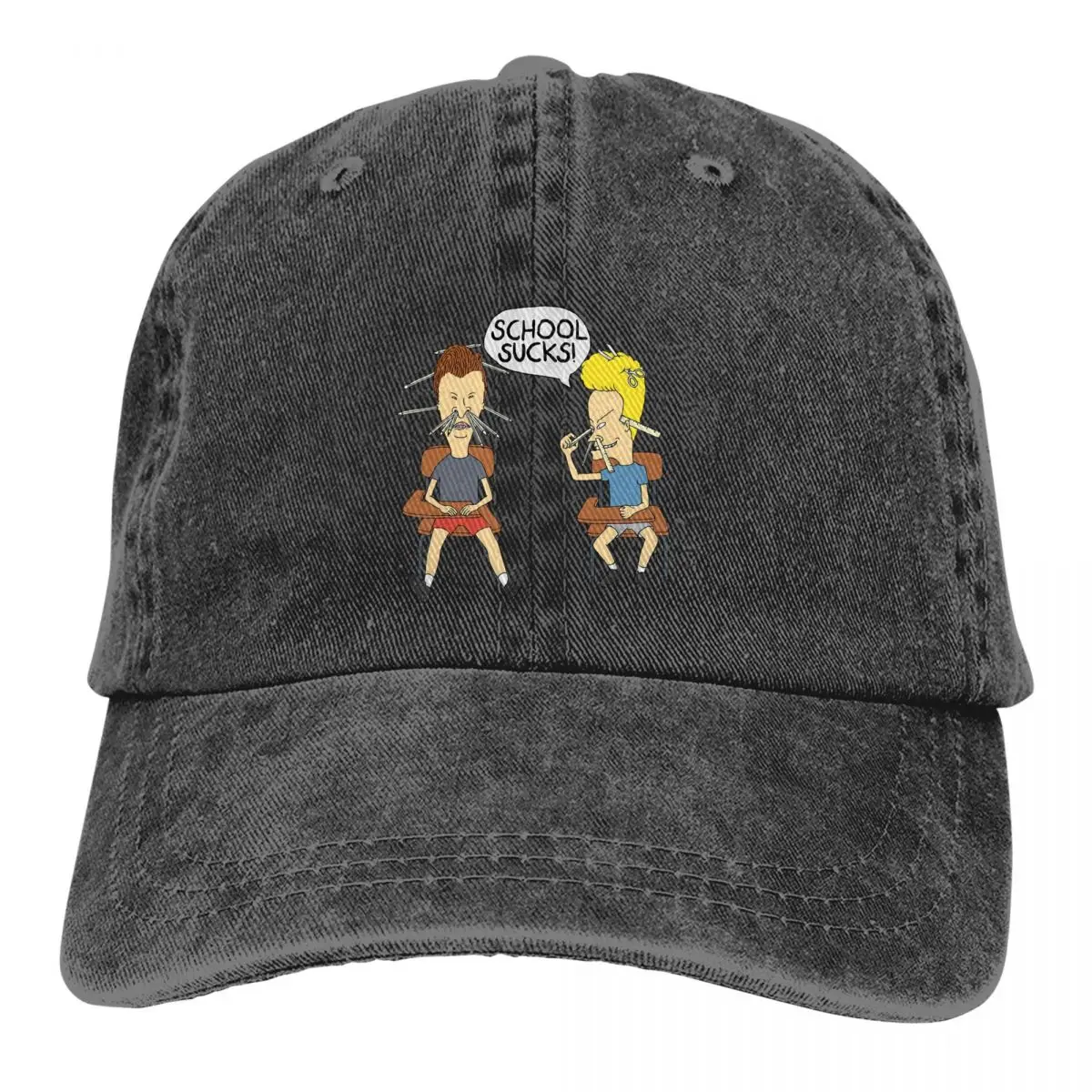 

Beavis and Butthead Funny Sarcastic Cartoon Multicolor Hat Peaked Women's Cap School Sucks Personalized Visor Protection Hats