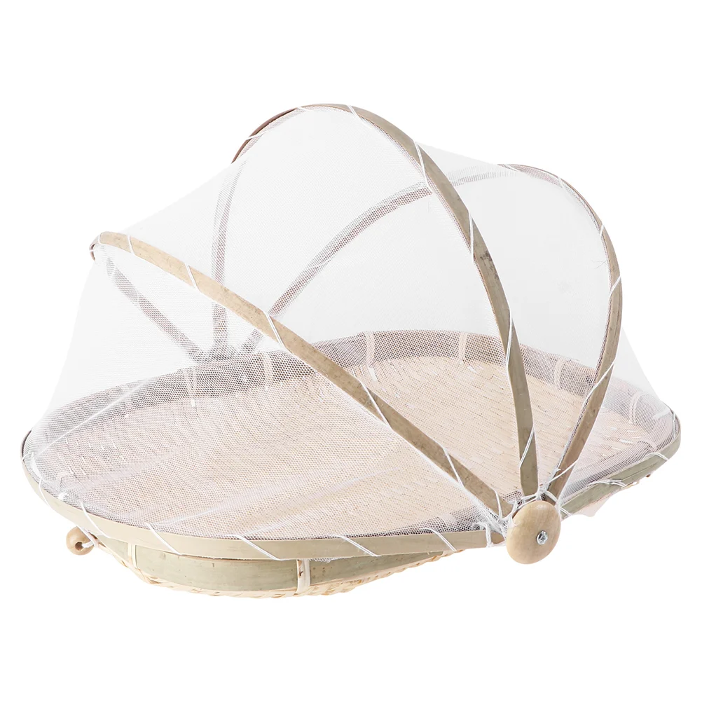 

1pc Farmhouse Basket Cupcake Cover Screen Tent Bread Basket Tray Bread Cover Box Picnic Cover