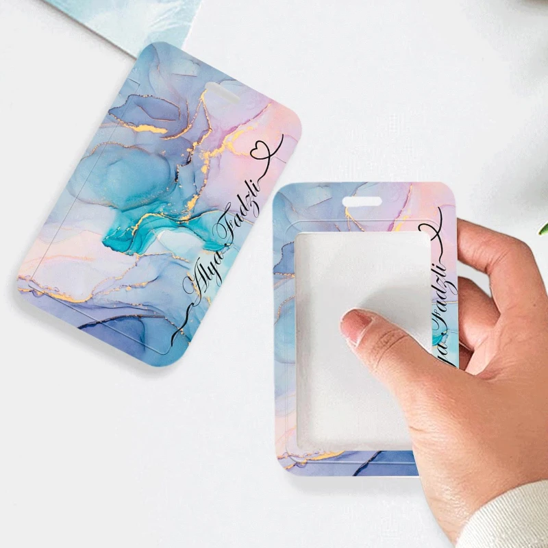 Pretty Swoosh с позолоченным краем вертикальный высококачественный держатель для карт