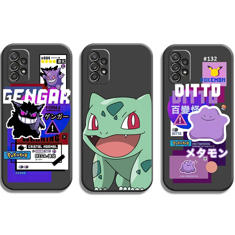 

Pikachu Pokemon Phone Cases For Samsung Galaxy A51 4G A51 5G A71 4G A71 5G A52 4G A52 5G A72 4G A72 5G Coque Carcasa Soft TPU
