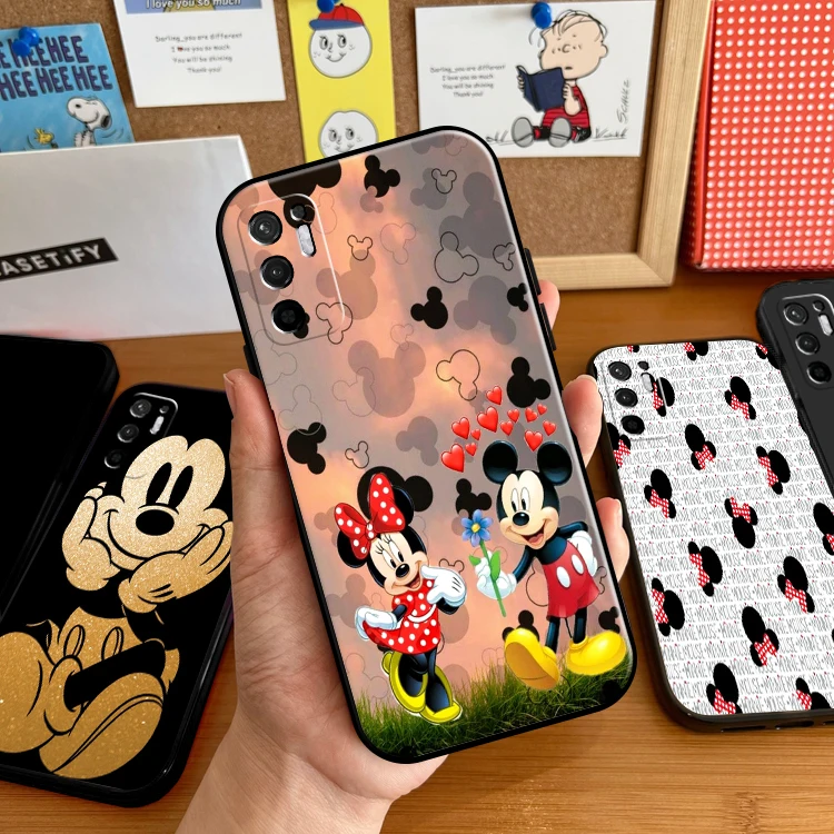 

Cartoon Mickey Minnie Mouse Case For Xiaomi Redmi Note 10 10S 10T 9 9S 9T 5G Phone Case For Redmi 10 9 9T 9A 9C Soft TPU