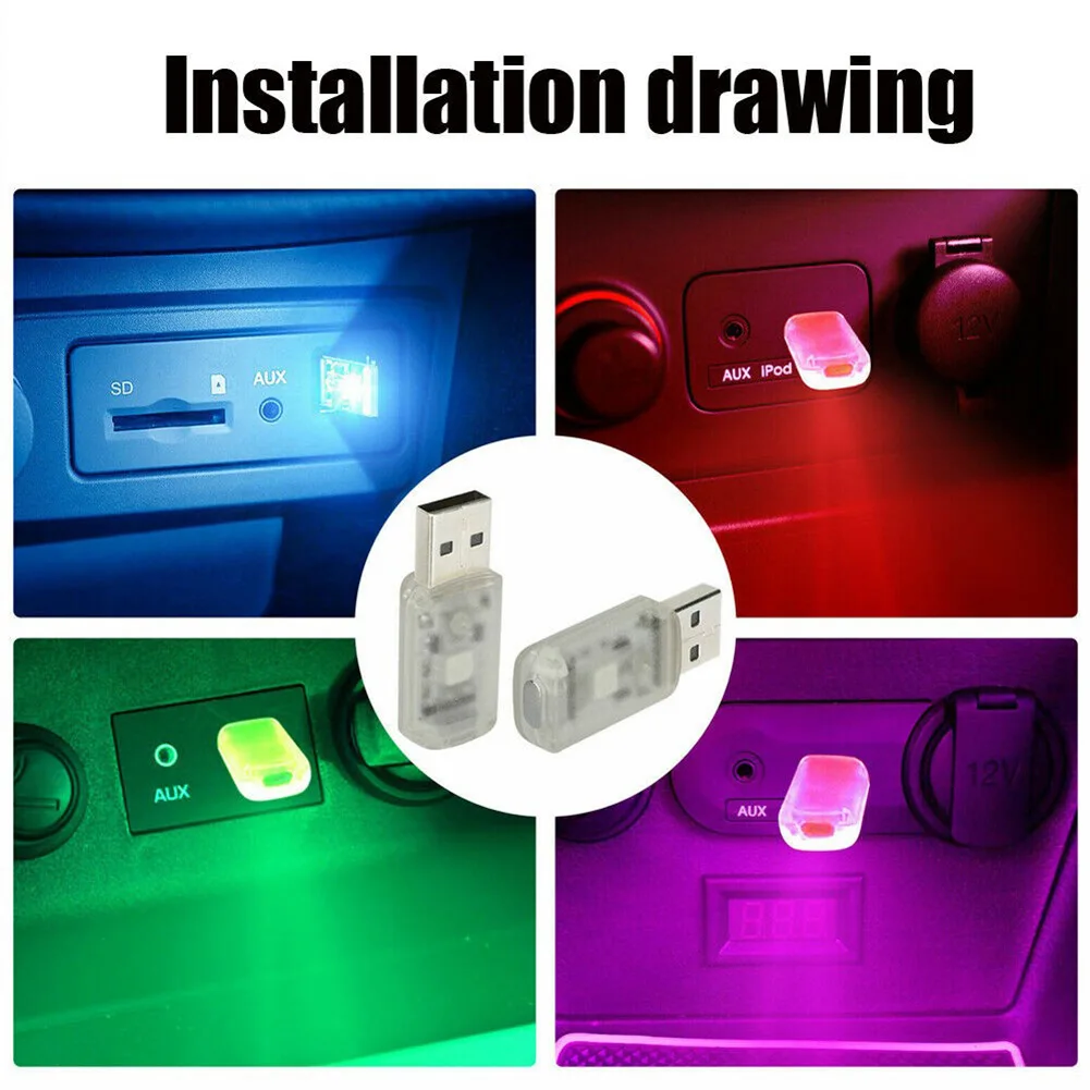 

LED Atmosphere USB Light Car Interior Light Touch Key Neon Ambient Lamp Bulb Festival Party Xmas Christmas Decoration Lamp
