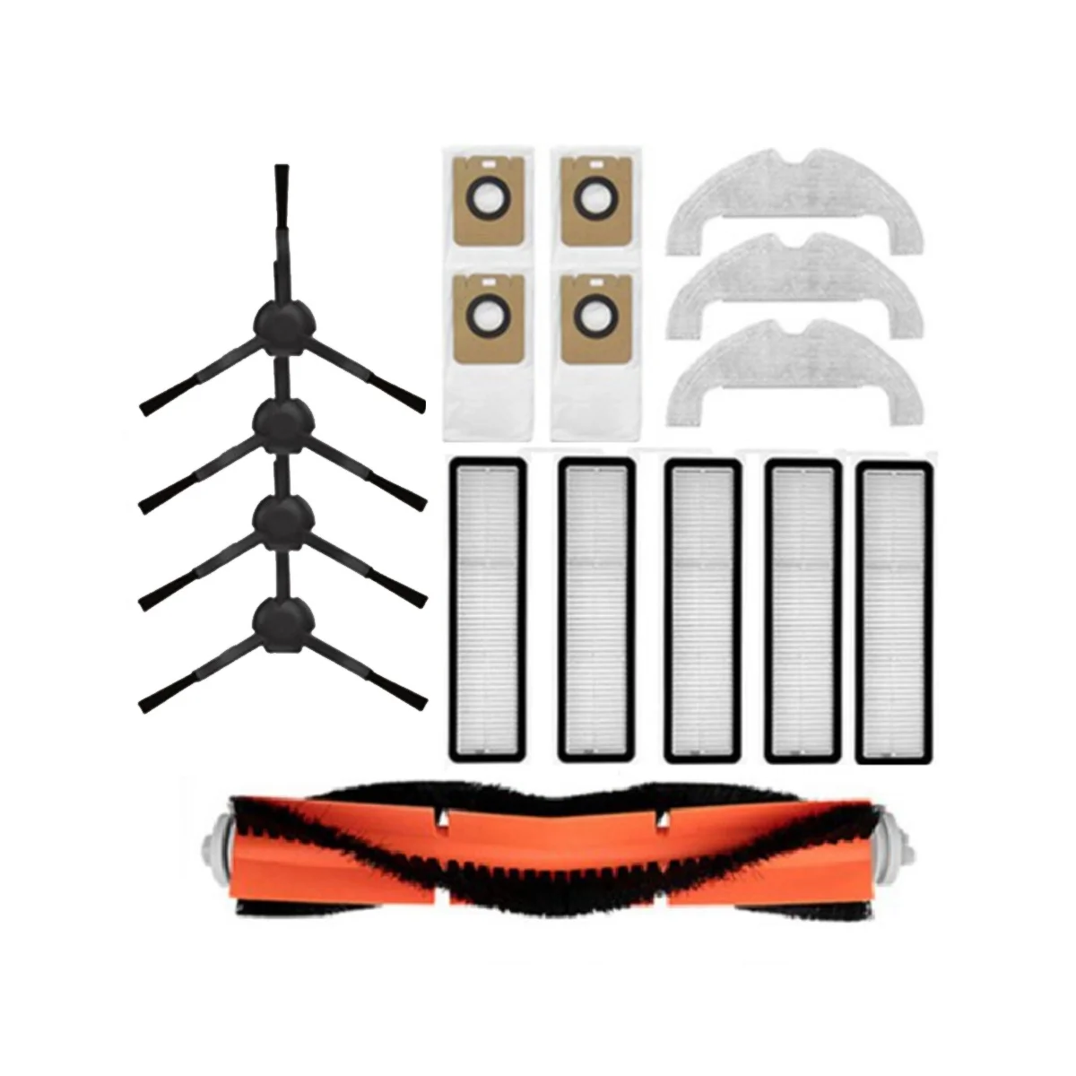 

Комплект для робота-пылесоса Xiaomi Dreame Bot D10 Plus RLS3D, НЕРА-фильтр, насадка на швабру, основная и боковая щетки, мешочек для пыли, 17 шт.