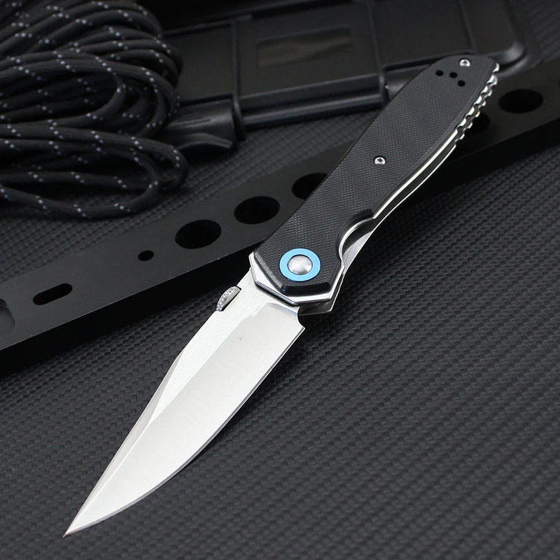 

Outdoor Camping Tactical Folding Knife High Quality 9cr14mov Blade G10 Handle Safety Defense Pocket Military Knives