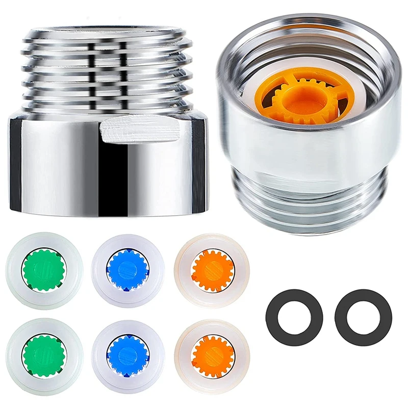 

8 Pieces Of Shower Flow Reducer Limiter Set, Water Restrictor, 1/2 Inch Thread Size 4, 6 And 9 L/Min For Bathroom Saving