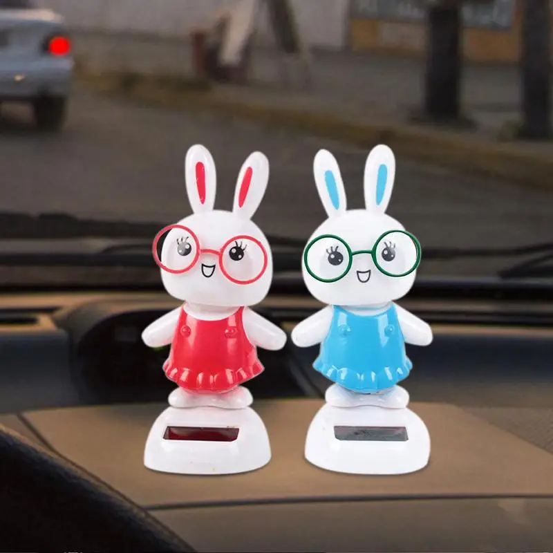 

Танцующий игрушечный автомобиль на солнечной батарее, 1 шт., танцующий кролик, игрушка для авто, качающаяся игрушка на солнечной батарее для приборной панели, аксессуары для салона автомобиля