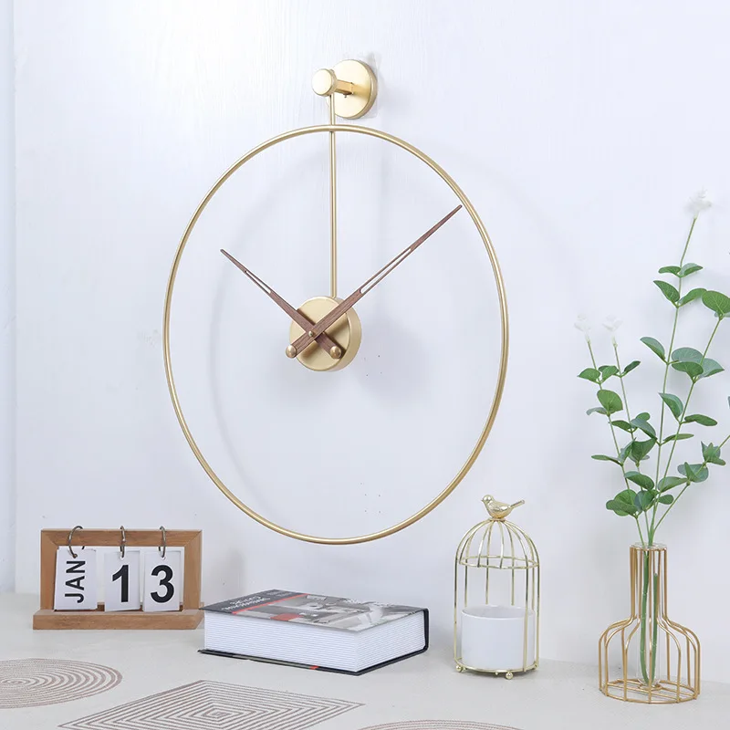

Простые часы-будильник в Испании, роскошные большие настенные часы Cuckoo, креативный механизм, настенные часы в скандинавском стиле с одним кольцом, домашний дизайн