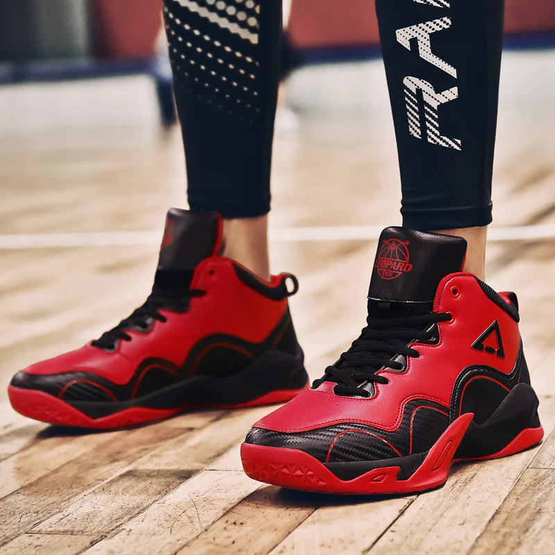 Men's Basketball Shoes Court Anti-slip Rebound Basketball Sneakers Men Sports Shoes Teenagers Breathable High Top Gym Boots