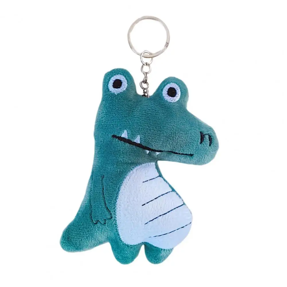 

10cm Crocodile Keychain Soft Cute Cartoon Animal Doll Plushies Ornament PP Cotton Mini Plush Toy Key Ring Pendant Accessories