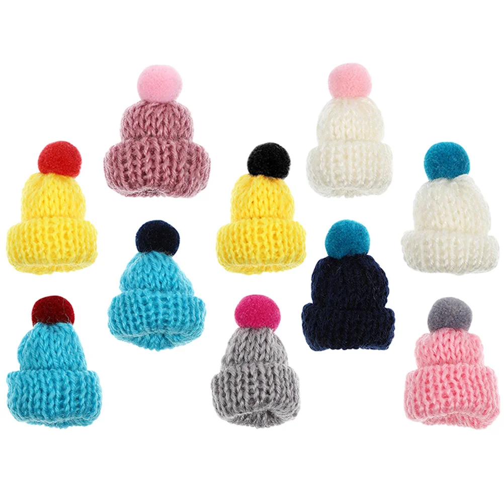 

Hatsmini Hat Miniature Craft Tiny Christmas Woolen Knit Santalovely Crafts Decorative Yarn Finger Replaceable Kawaii Adorable