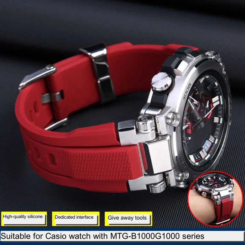 

Suitable for g-shock- Casio watch MTG-B1000 G1000 series modified resin rubber silicone men's watch with accessories