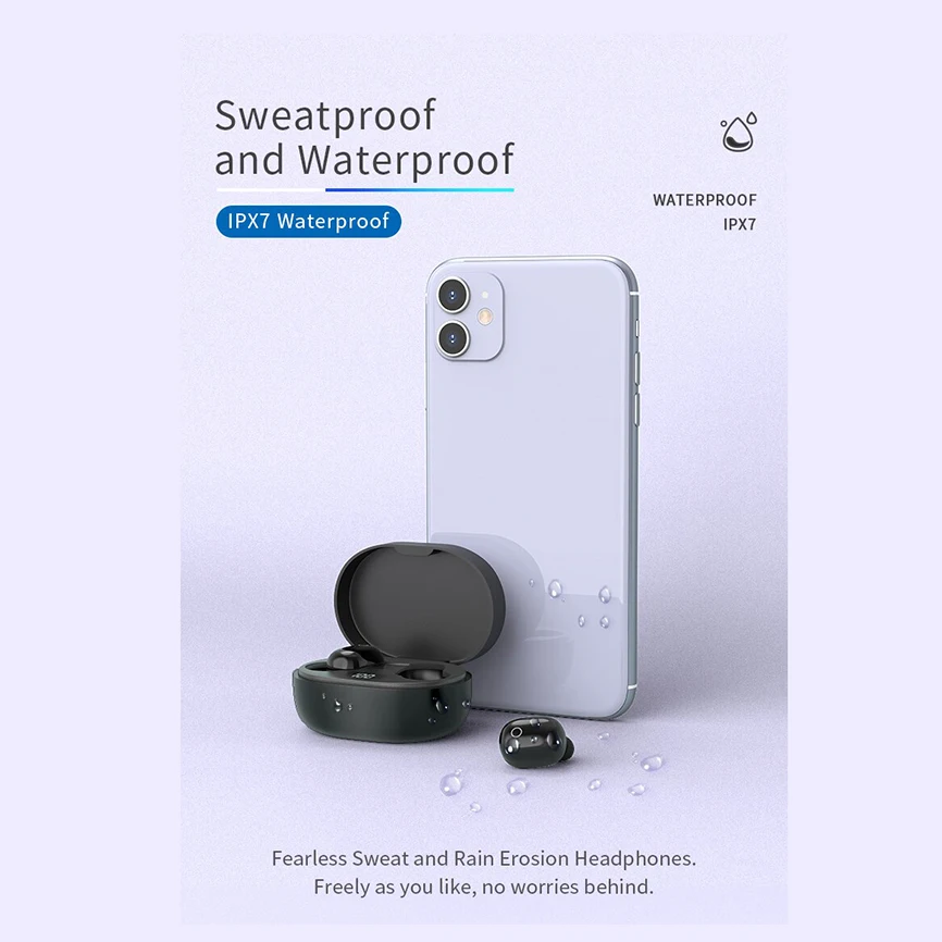 

30sets wholesaleNEW LZ-5 TWS Bluetooth Earphone Wireless headphone Sport Mini Headset Stereo Sound In Ear tws 5.0 power display