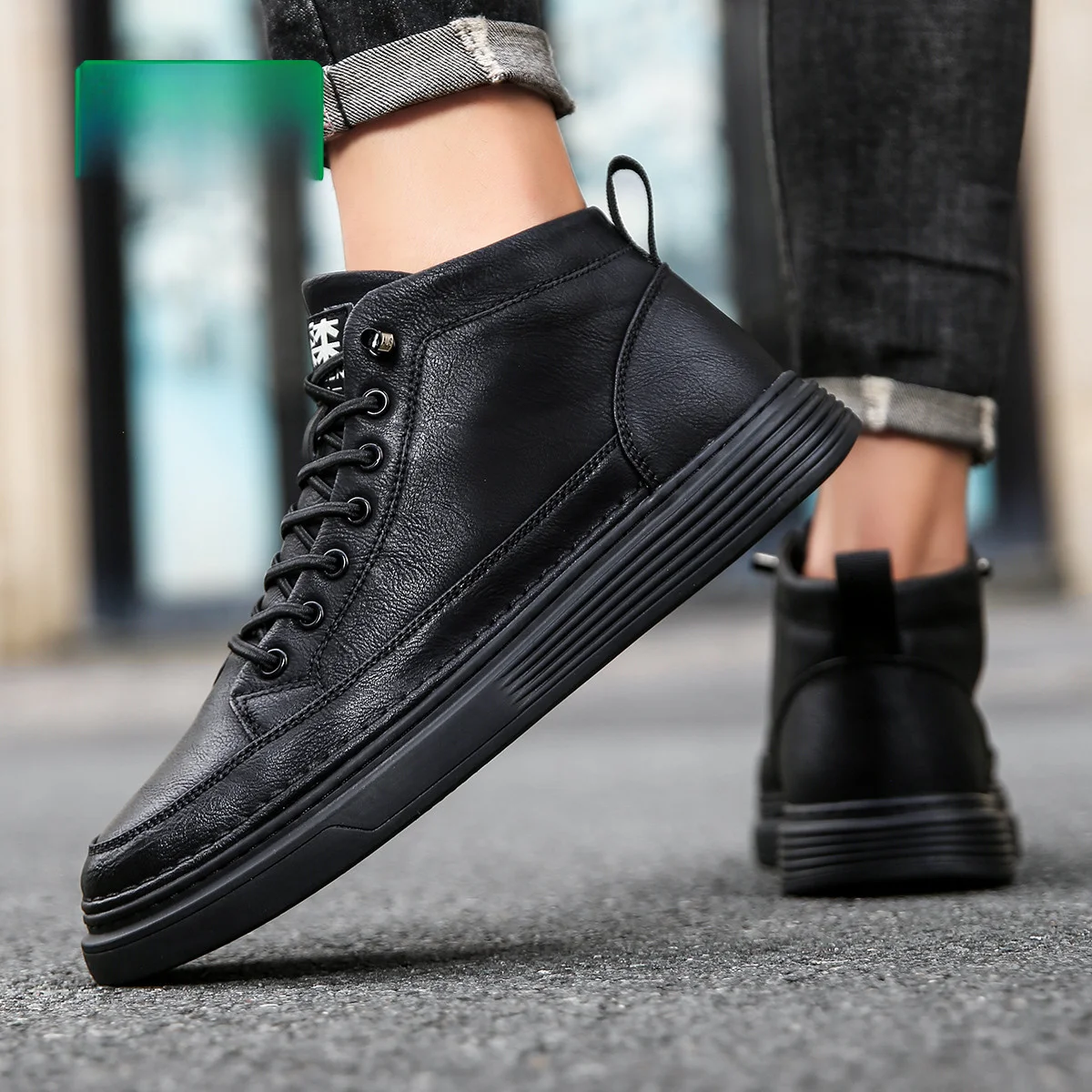 Туфли Mulinsen мужские с высоким верхом Классические ботинки из кожи средней высоты