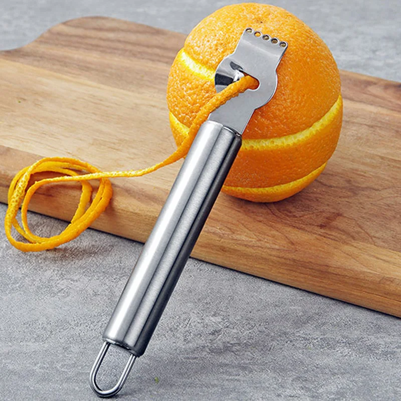 

1Pc Convenient Lemon Zester Stainless Steel Kitchen Gadgets Bar Accessories Citrus Fruit Peeler Lemon Grater Sturdy Smooth