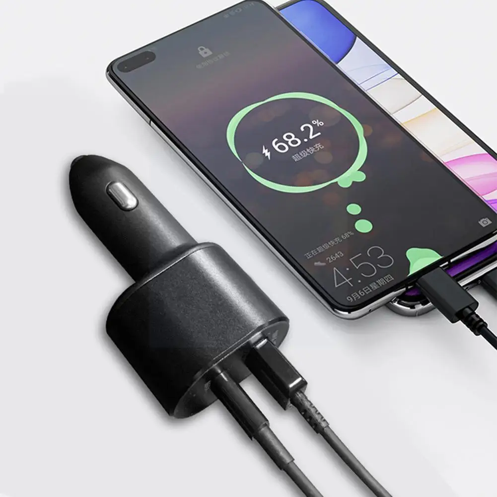 

Автомобильное зарядное устройство с двумя Usb-портами, 45/15 Вт