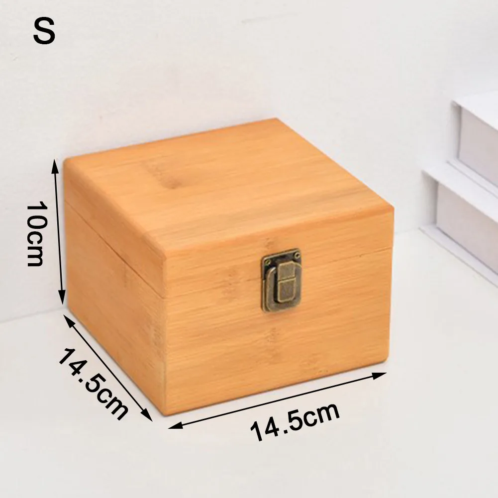 

Case Wooden Storage Box Craft Gift Handmade Large Capacity Multiple Sizes Retro Metal Lock Supplies Treasure Chest