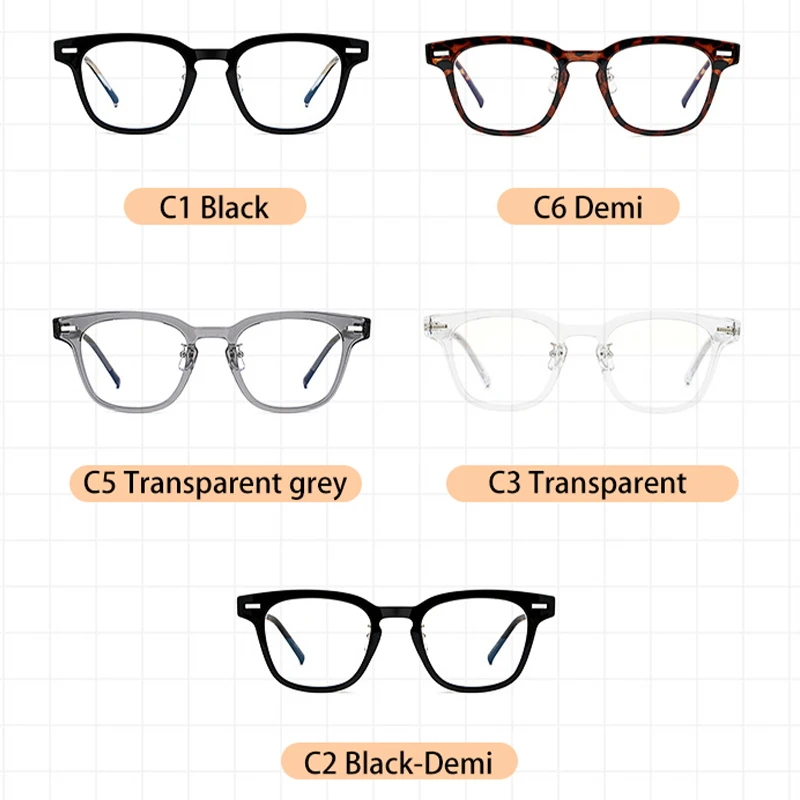 VICKI Frames Student Myopia Glasses Men's and Women's Vintage Plate Can Be Customized Prescription Multi-focusKBT98310