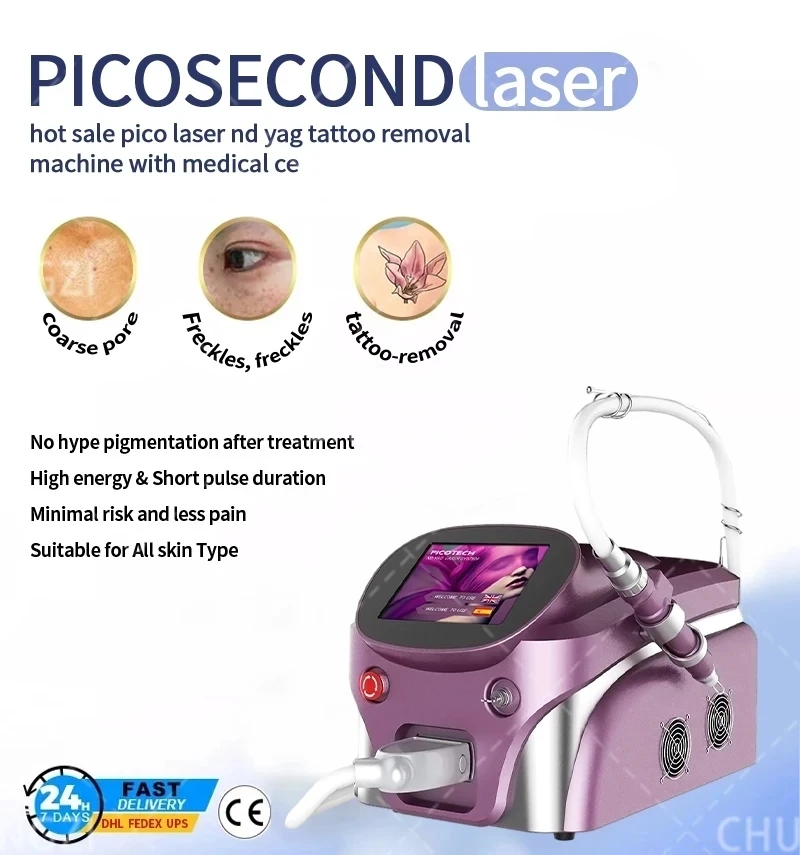 

Portable Picosecond Tattoo Removal Laser Machine Q-Switch ND Yag micro laser for pigment removal micro laser for acne remova