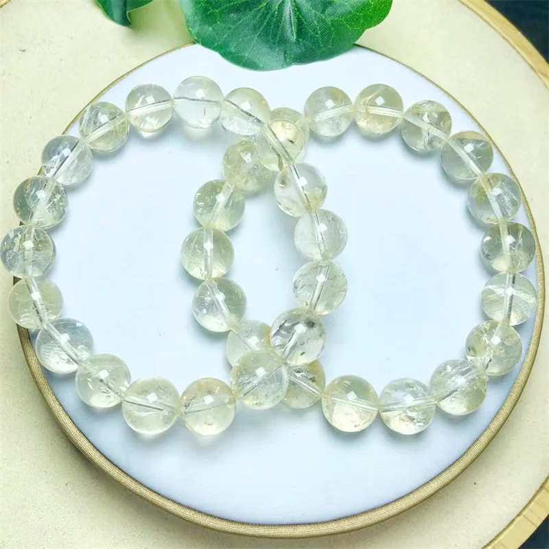 Браслет из натурального кварца и цитрина 1 шт. 8/10 мм