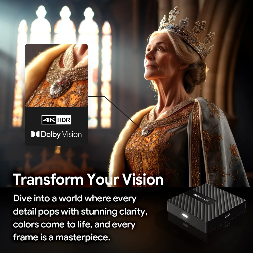 ТВ-адаптер RockTek GB1 2 + 16 ГБ eMMC Realtek1315C A55 Support Dolby Atmos Vision 2T2R Wifi BT5.0