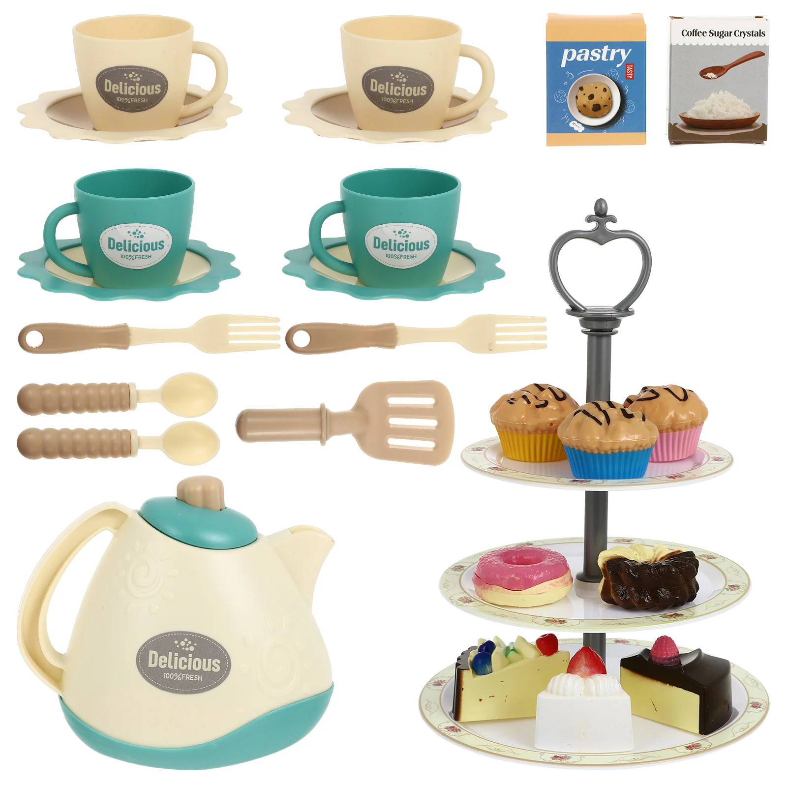 

1 Набор чайное время Кондитерская башня искусственный чайный набор для маленьких девочек