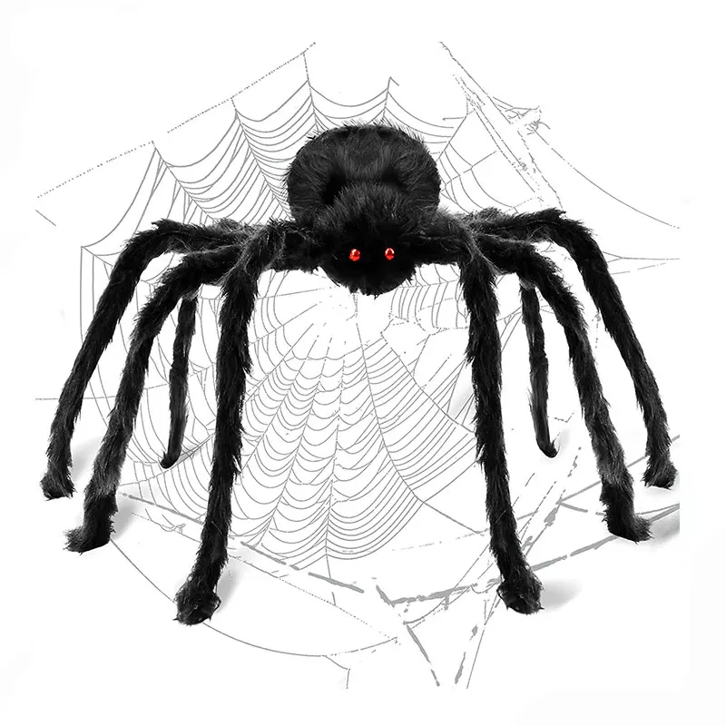 

Украшения для Хэллоуина 35 дюймов, Гигантский паук для Хэллоуина, искусственный большой паук, искусственная звезда для Хэллоуина, украшение ...
